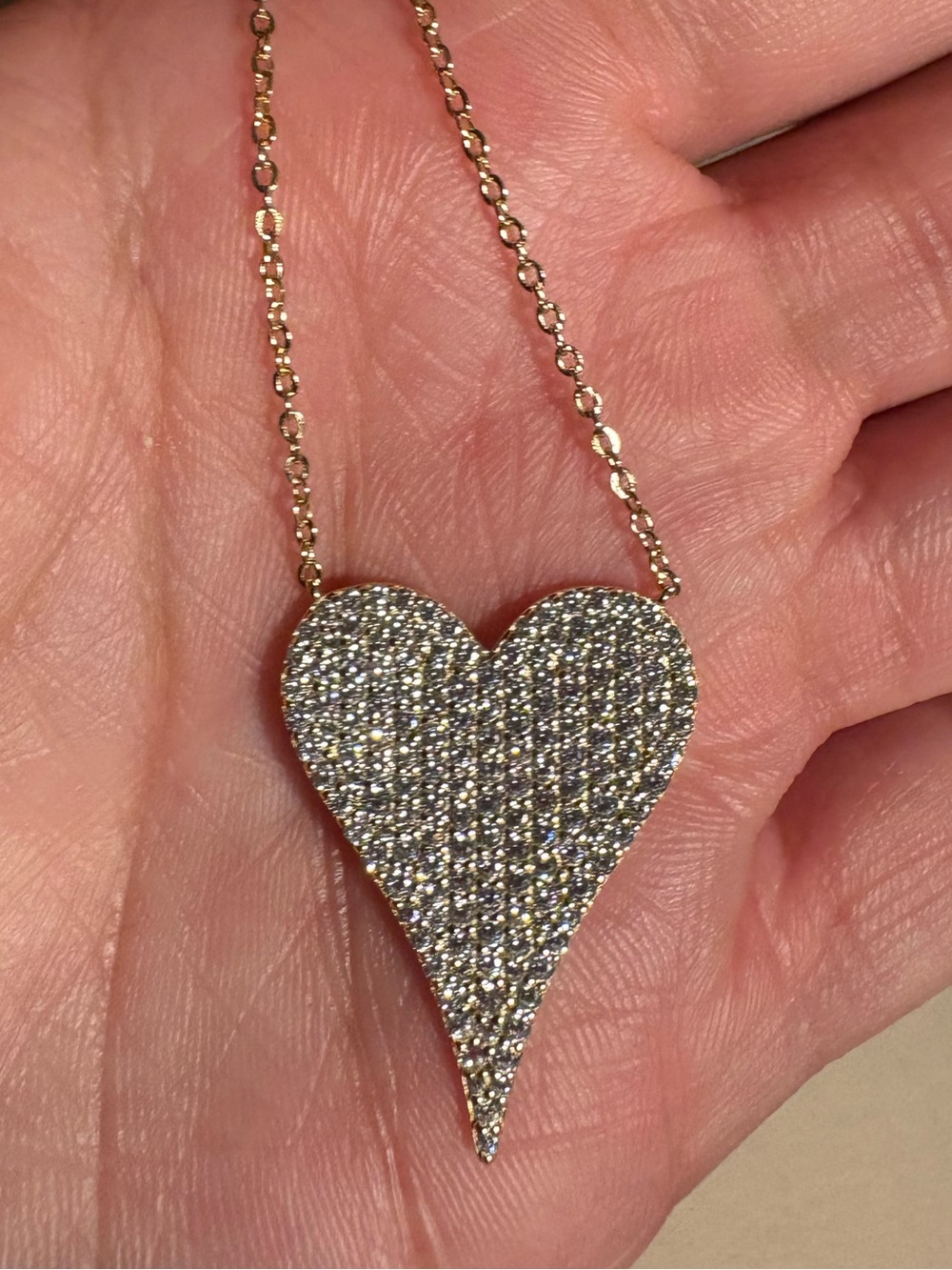 Moissanite 14k gold plated necklace!